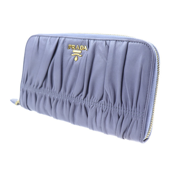 Prada Nappa Gaufre Purple Wallet Long - Picture 1 of 7